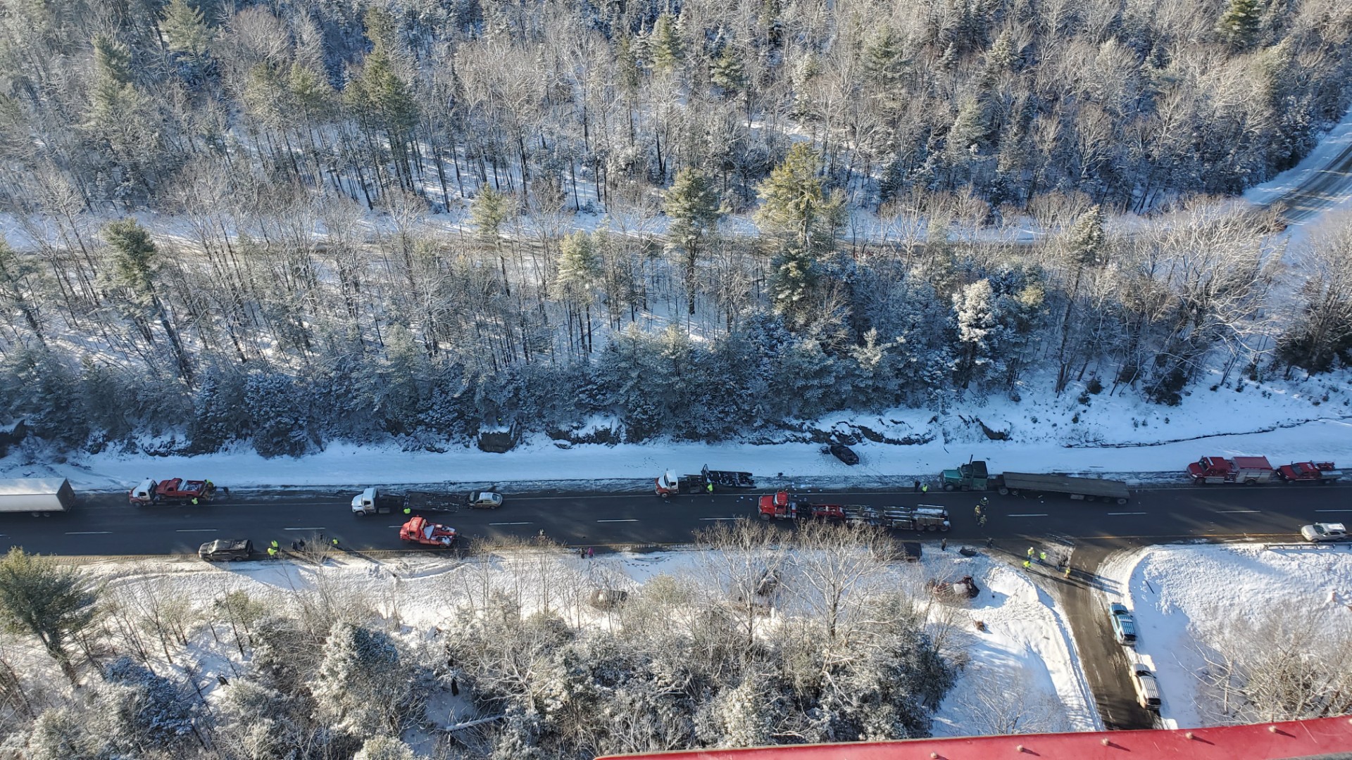 Overhead of cluttered highway